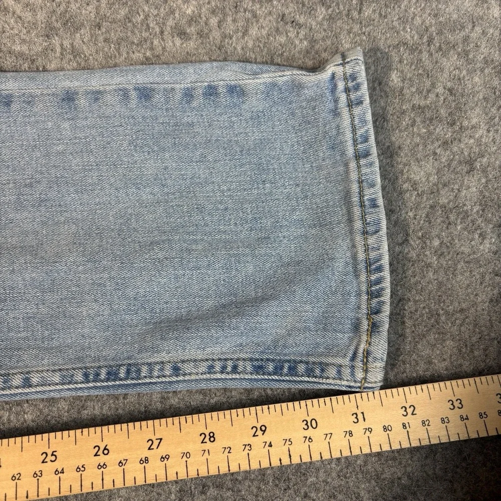 Hollister Jeans Mens Slim Straight 33x32 Light Wash Distressed Epic Flex Y2K